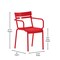Flash Furniture Red All-Weather Steel Dining Chair XU-CH-10318-ARM-RED-GG - alternate 7